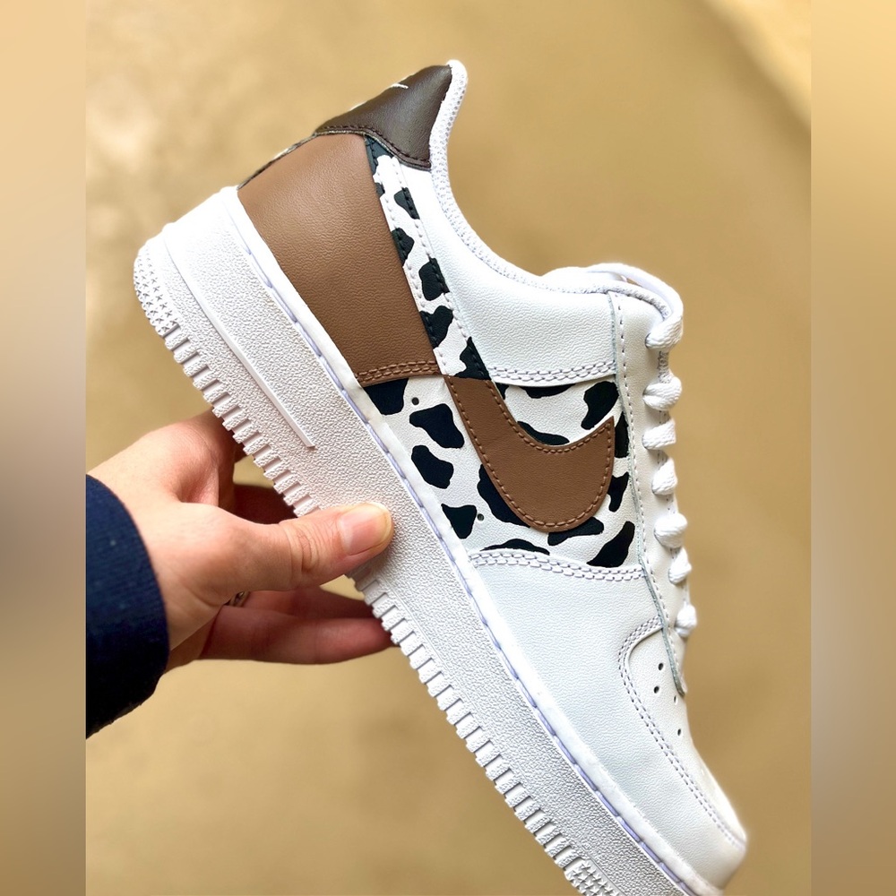 Cow print Air Force 1 women shoes